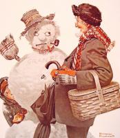 Rockwell, Norman - Grandfather and Snowman